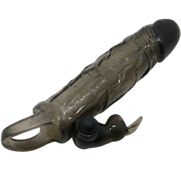 BRAVE MAN PENIS COVER WITH RABBIT BLACK 16.5 CM - Image 4