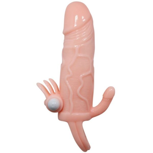 BRAVE MAN PENIS COVER WITH CLIT AND ANAL STIMULATION FLESH 16.5 CM - Image 4