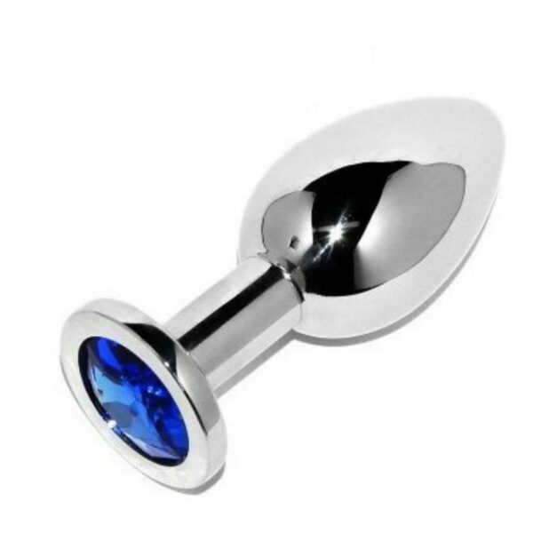 METALHARD ANAL PLUG DIAMOND BLUE SMALL 5.71CM - Image 2