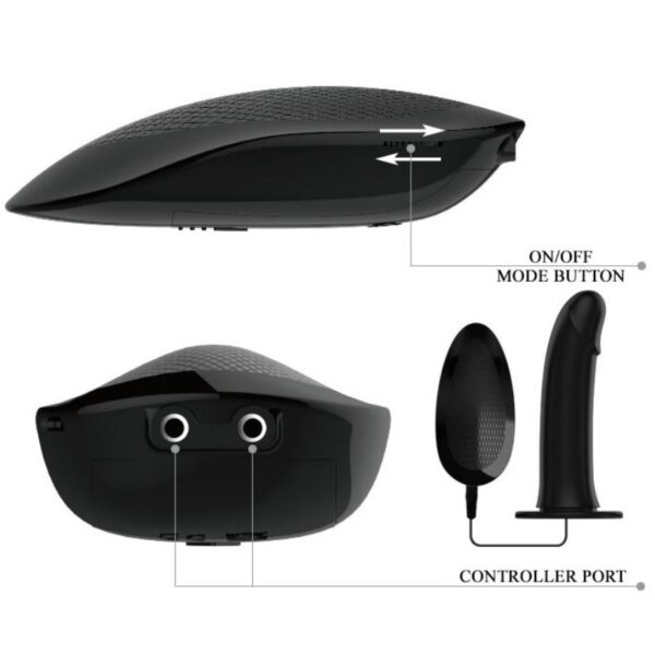 PRETTY LOVE MALE - VITO STRAP ON HOLLOW DILDO AND VIBRATION 17.3 CM - Image 4