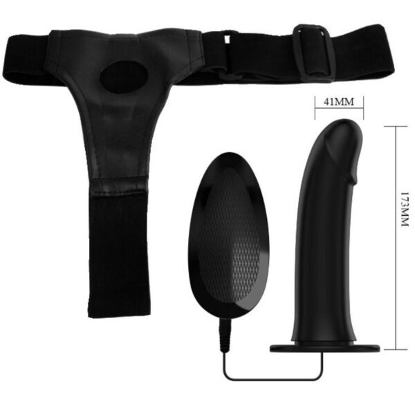 PRETTY LOVE MALE - VITO STRAP ON HOLLOW DILDO AND VIBRATION 17.3 CM - Image 5