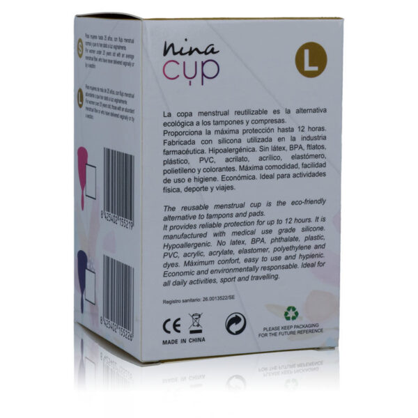 NINA CUP MENSTRUAL CUP SIZE PINK L - Image 6