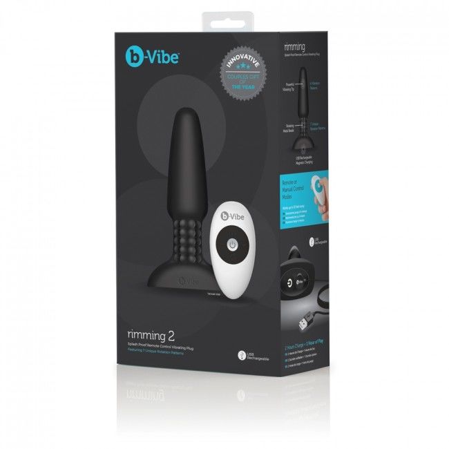 B-VIBE RIMMING REMOTE CONTROL PLUG 2 BLACK - Image 6