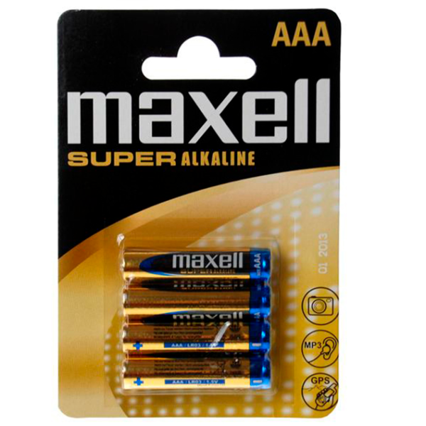 MAXELL SUPER ALKALINE AAA LR03 4UDS