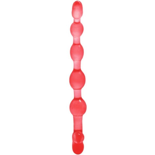 BENDY TWIST ANAL BEADS RED - Image 3