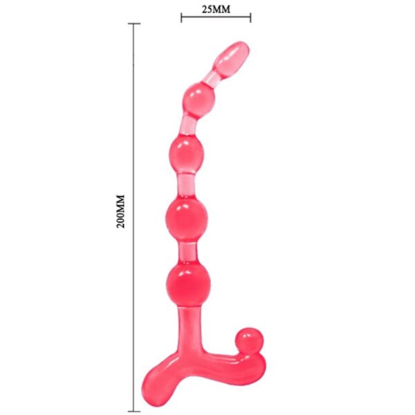 BENDY TWIST ANAL BEADS RED - Image 5