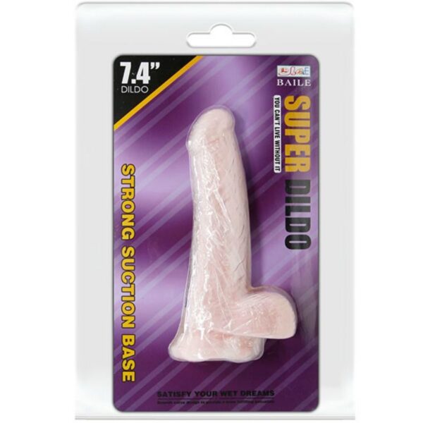 BAILE SUPER DILDO REALISTIC DILDO FLESH 18.8 CM - Image 5
