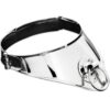 METAL HARD NECLACE WITH RING AND LOCK 12.5 CM