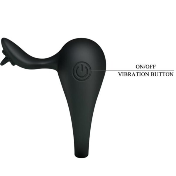 PRETTY LOVE VIBRATING SILICONE RING WITH TONGUE - Image 3