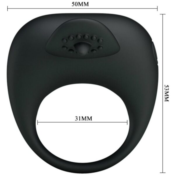 PRETTY LOVE VIBRATING SILICONE RING WITH TONGUE - Image 5