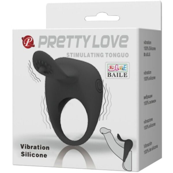 PRETTY LOVE VIBRATING SILICONE RING WITH TONGUE - Image 8