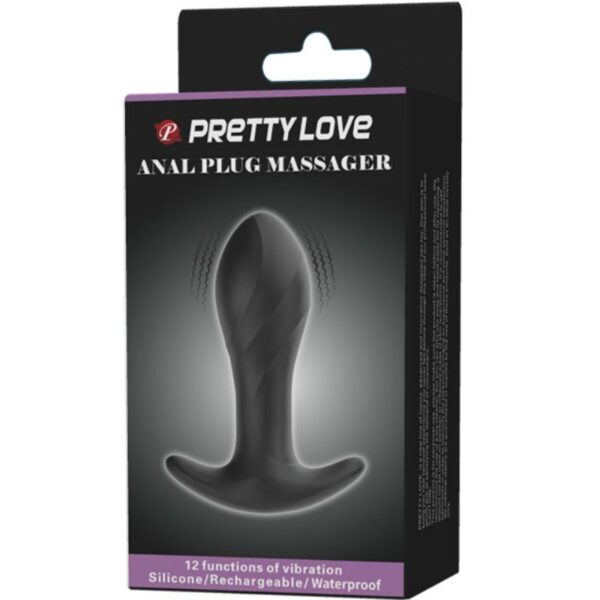PRETTY LOVE ANAL PLUG MASSAGER BLACK - Image 9