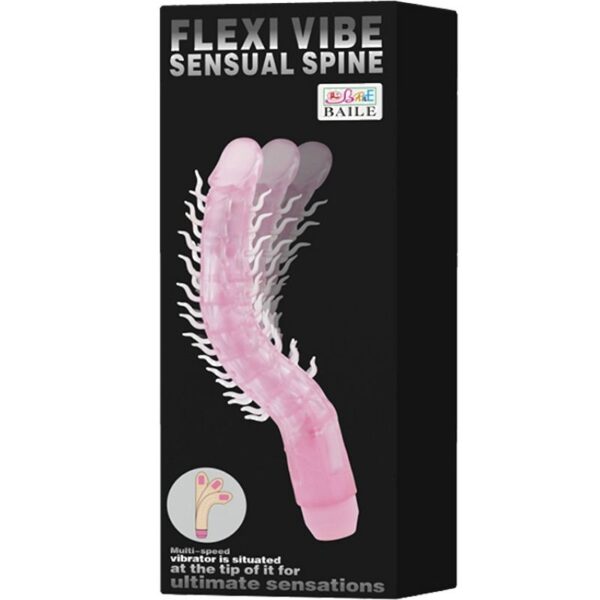FLEXI VIBE SENSUAL SPINE BENDABLE VIBRATING PURPLE 23.5 CM - Image 2