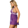 SUBBLIME WHITE FLORAL LACES BABYDOLL PURPLE - Image 3