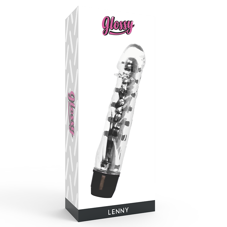 GLOSSY LENNY VIBRATOR BLACK - Image 4