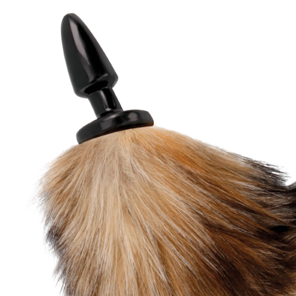 DARKNESS NATURAL TAIL BUTT PLUG SILICONE BLACK 10CM - Image 3