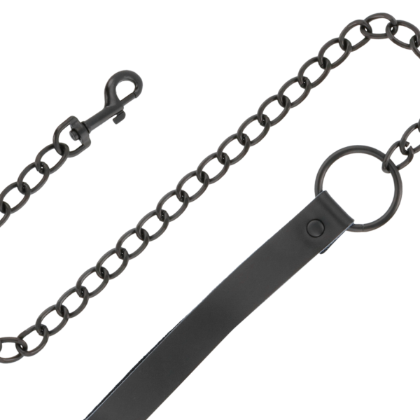 DARKNESS FULL BLACK COLLAR WITH LEASH - Image 4