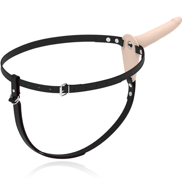 FETISH SUBMISSIVE SILICONE STRAP-ON VIBRATOR FLESH 15CM - Image 6