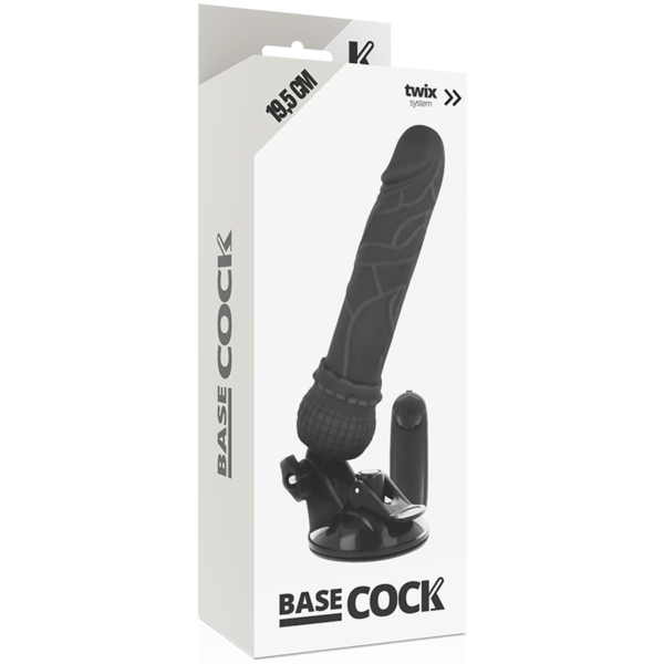 BASECOCK REALISTIC VIBRATOR REMOTE CONTROL BLACK 19.5CM - Image 5