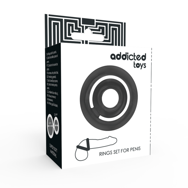 ADDICTED TOYS POTENZ- C-RING PENIS BLACK - Image 4