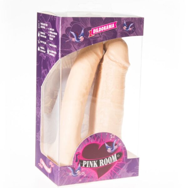 PINK ROOM ARTHUS REALISTIC DOUBLE DILDO FLESH 17CM/15.5CM - Image 2