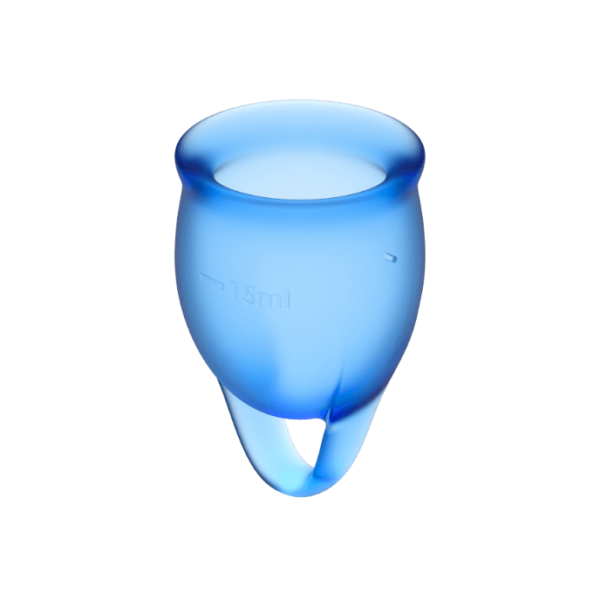 SATISFYER FEEL CONFIDENT MENSTRUAL CUP DARK BLUE 15+20ML - Image 2