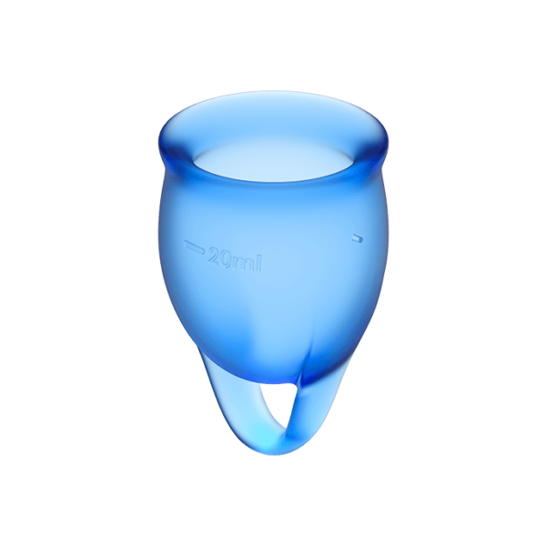 SATISFYER FEEL CONFIDENT MENSTRUAL CUP DARK BLUE 15+20ML - Image 3