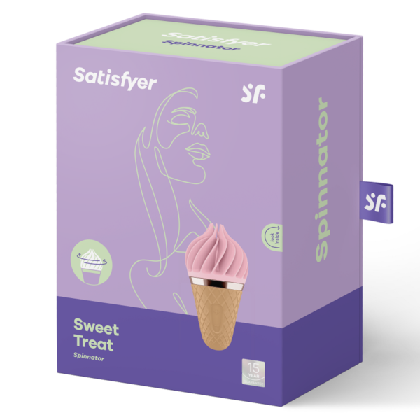 SATISFYER SWEET TREAT SPINNATOR BROWN & PINK - Image 3