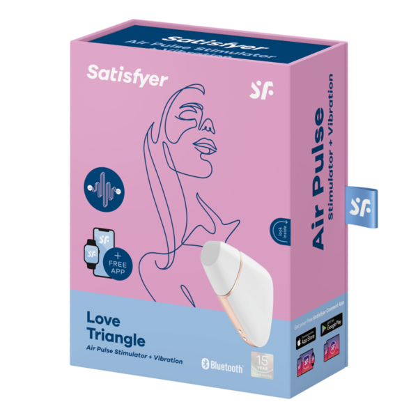SATISFYER LOVE TRIANGLE AIR PULSE STIMULATOR & VIBRATOR - WHITE - Image 7