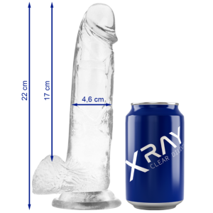 XRAY CLEAR COCK WITH BALLS 22CM X 4.6CM