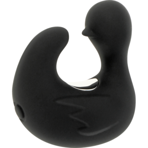 BLACK & SILVER DUCKYMANIA VIBRATOR BLACK