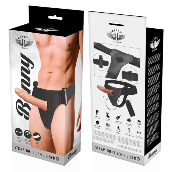 HARNESS ATTRACTION BENNY STRAP-ON HOLLOW EXTENDER VIBRATOR 15 X 4.5 CM - Image 7