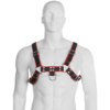 LEATHER BODY CHAIN HARNESS III BLACK / RED - Image 2