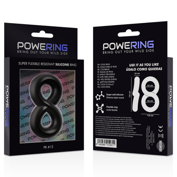 POWERING SUPER FLEXIBLE RESISTANT RING PR12 DOUBLE BLACK - Image 9