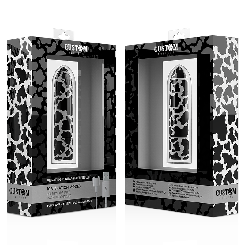 CUSTOM BULLETS RECHARGEABLE COW MAGNETIC BULLET 10 INTENSITIES - Image 4