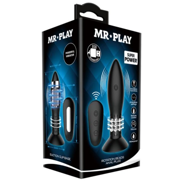 MR PLAY - PLUG WITH ROTATING BALLS BLACK REMOTE CONTROL - Image 7