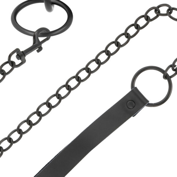 DARKNESS THIN BLACK FULL COLLAR WITH LEASH - Image 4
