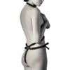 COQUETTE CHIC DESIRE ELASTIC HARNESS SET AND NIPPLE COVERS BLACK - Image 3
