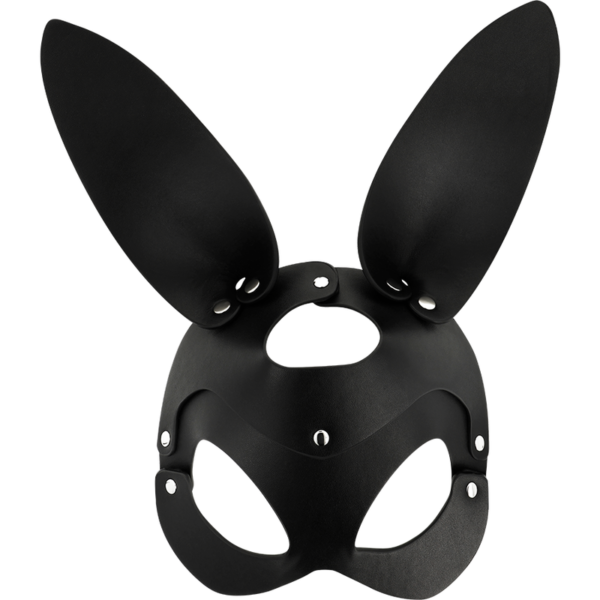 COQUETTE CHIC DESIRE VEGAN LEATHER MASK WITH BUNNY EARS - Image 3
