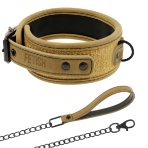 FETISH SUBMISSIVE ORIGIN COLLAR WITH LEASH
