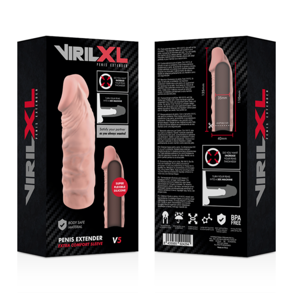 VIRILXL PENIS EXTENDER EXTRA COMFORT SLEEVE V5 FLESH - Image 8