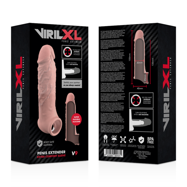 VIRILXL PENIS EXTENDER EXTRA COMFORT SLEEVE V9 FLESH - Image 8