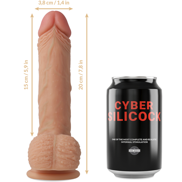 CYBER SILICOCK STRAP-ON FREEMAN LIQUID SILICONE WITH 3 RINGS FREE - Image 6