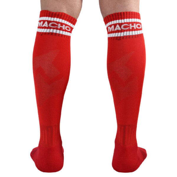 MACHO MALE LONG SOCKS ONE SIZE - RED - Image 3