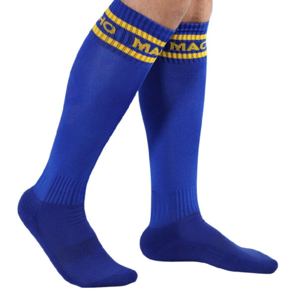 MACHO MALE LONG SOCKS ONE SIZE - BLUE