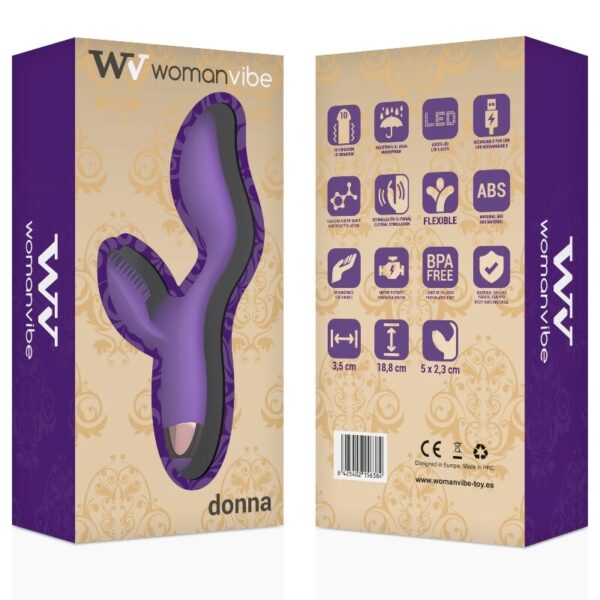 WOMANVIBE DONNA RECHARGEABLE SILICONE VIBRATOR - Image 7