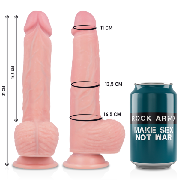 ROCKARMY HARNESS + LIQUID SILICONE PREMIUM SPITFIRE REALISTIC 21CM - Image 3