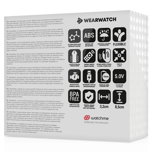 WEARWATCH DUAL PLEASURE WIRELESS TECHNOLOGY WATCHME FUCHSIA / JET BLACK - Image 6